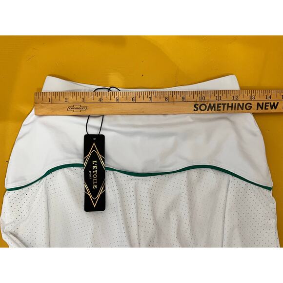 L'Etoile Sport High Waisted Mini Tennis Skirt with Built-in Short White XS NWT - Picture 5 of 7